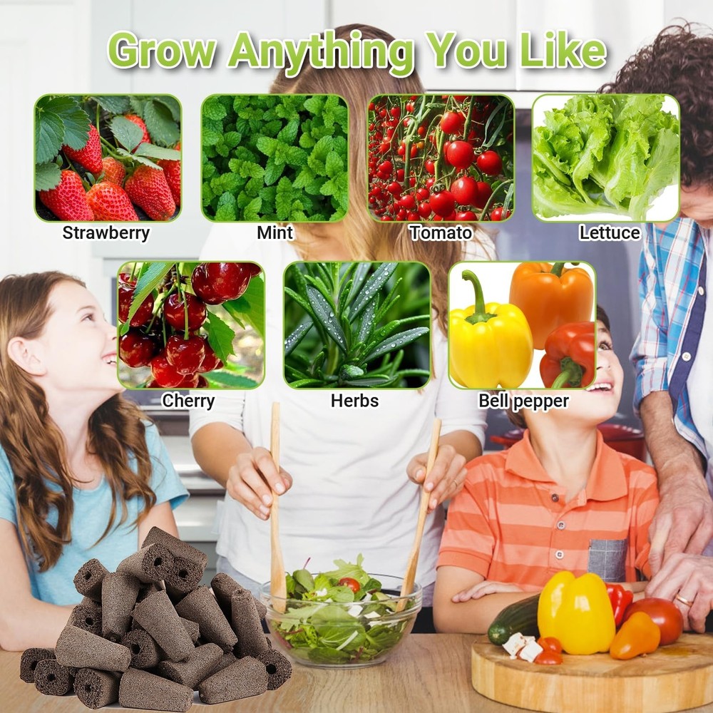50 Pack Square Seed Starter Pods for Indoor Hydroponics Growing System, 50pcs Sq