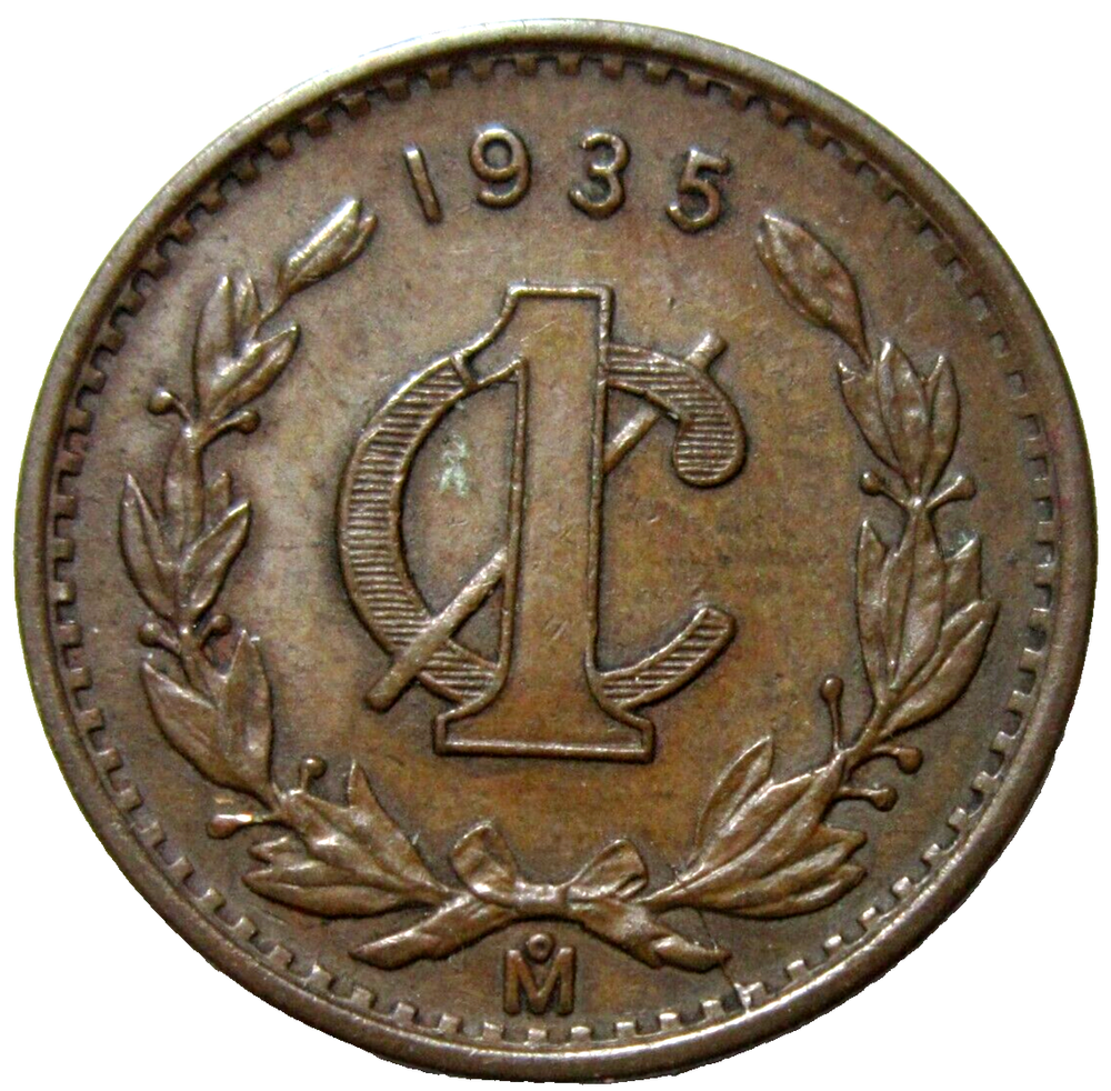 MEXICO. 1 CENTAVO, 1935 M.
