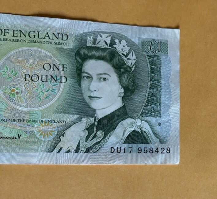 One Pound Bank Of England Note