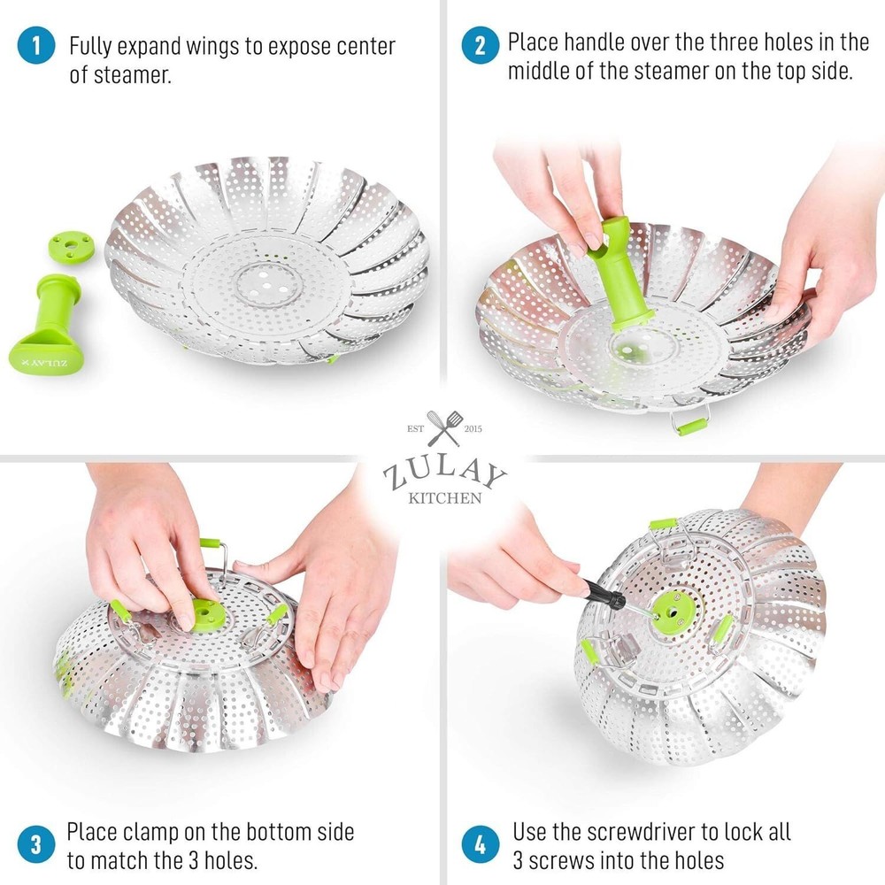 Zulay Adjustable Vegetable Steamer Basket