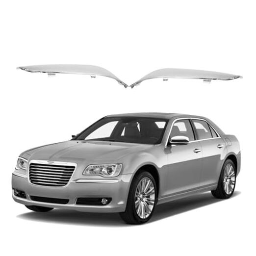 Chrome Front Bumper Molding Trim LH & RH Set Replacement for 300 2011-2014
