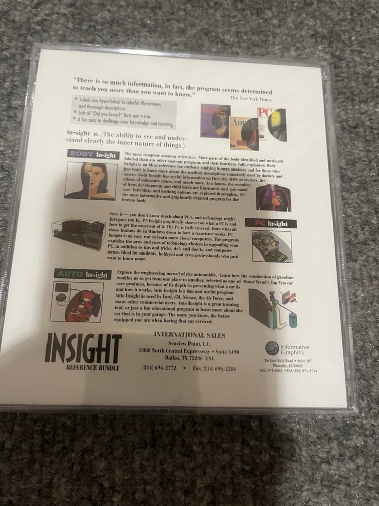 PC Insight Reference Bundle CD ROM New Sealed