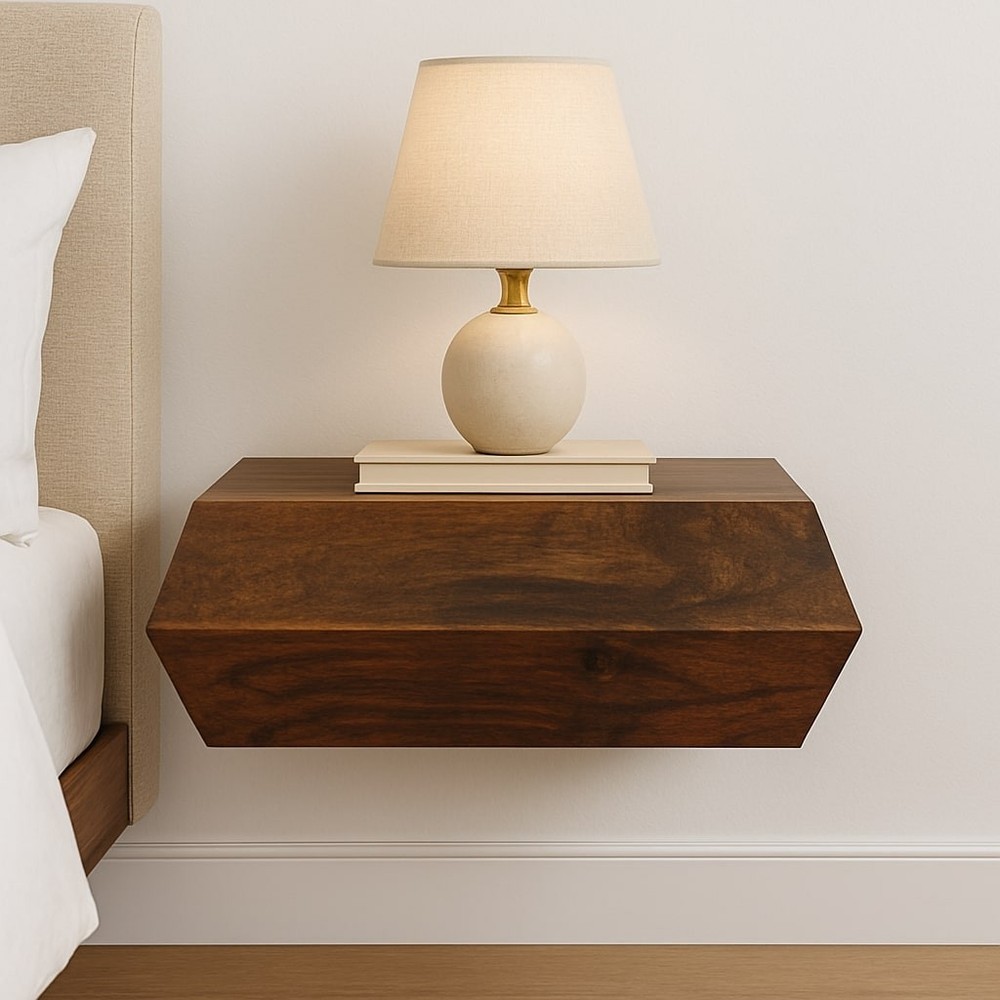 Artisan Furniture Solid Wood Prisma Wall-Mounted bedside