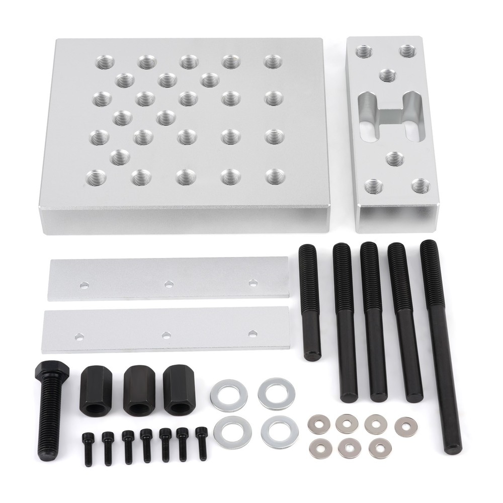 Universal Drill Press Support Block & Plate Tool Set | 30 Ton Capacity Heavy Dut