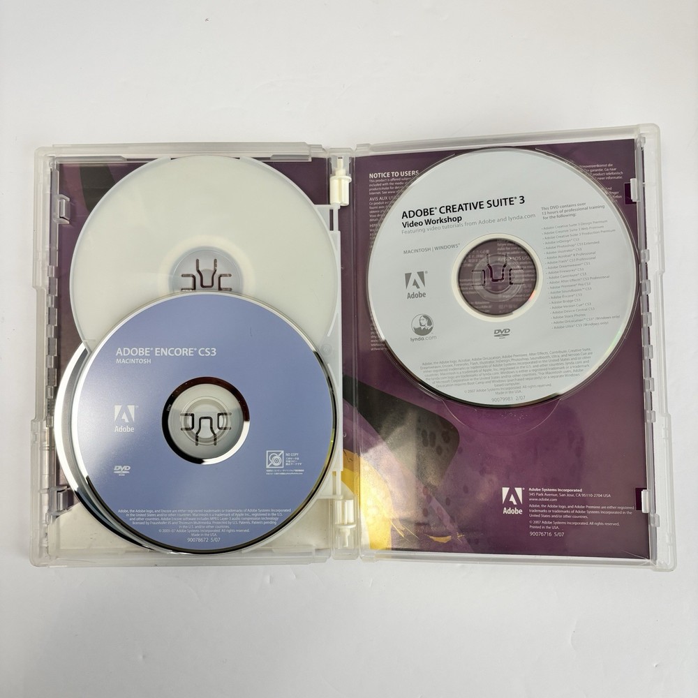 Adobe Premiere Pro CS3 Software for Macintosh Mac with Serial Numbers