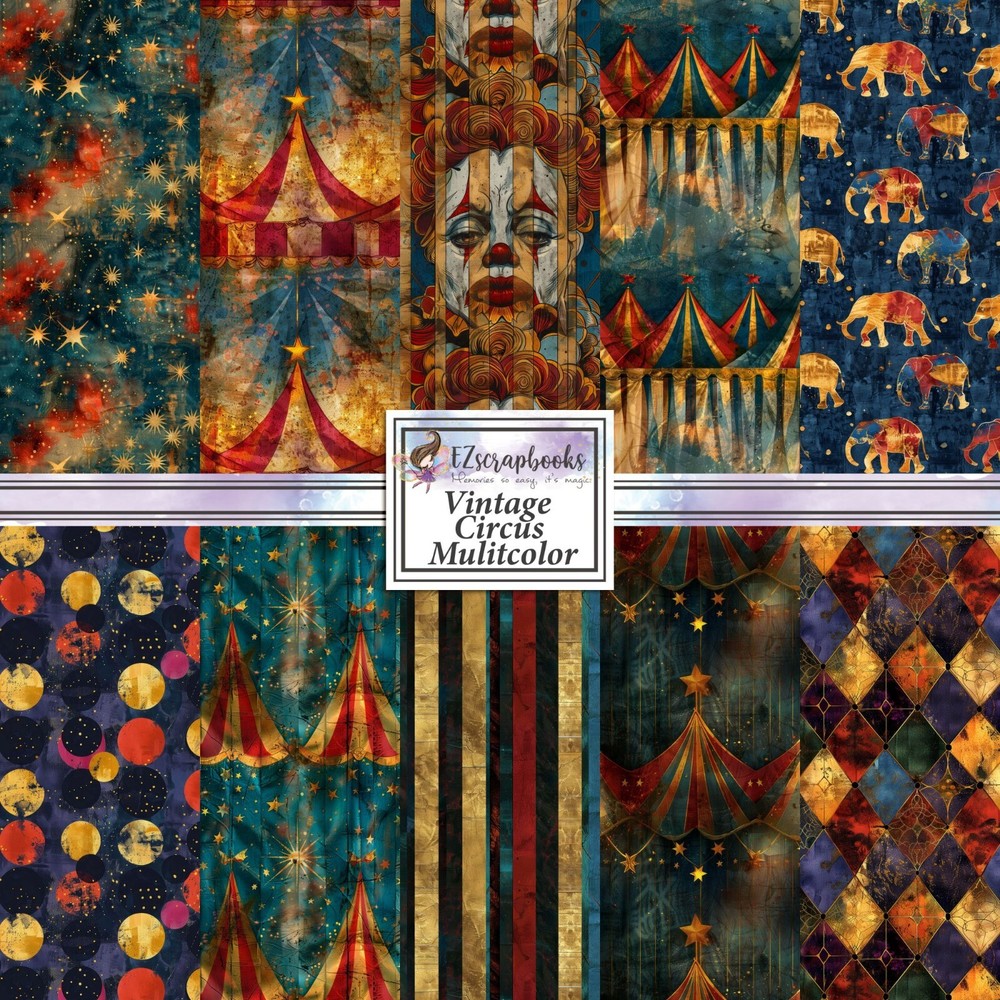 VINTAGE CIRCUS MULTICOLOR - Paper Pack