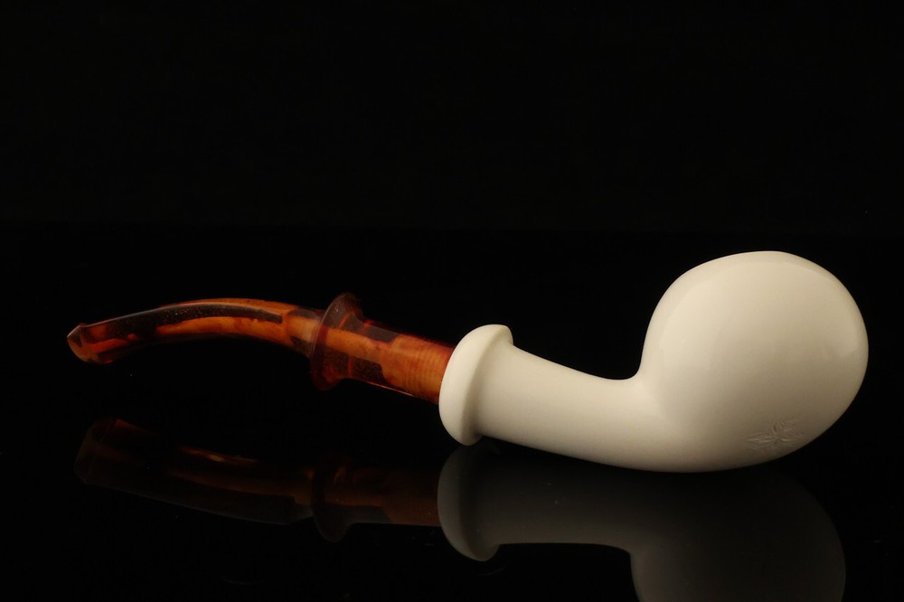 Apple Block Meerschaum Pipe with fitted case 14993
