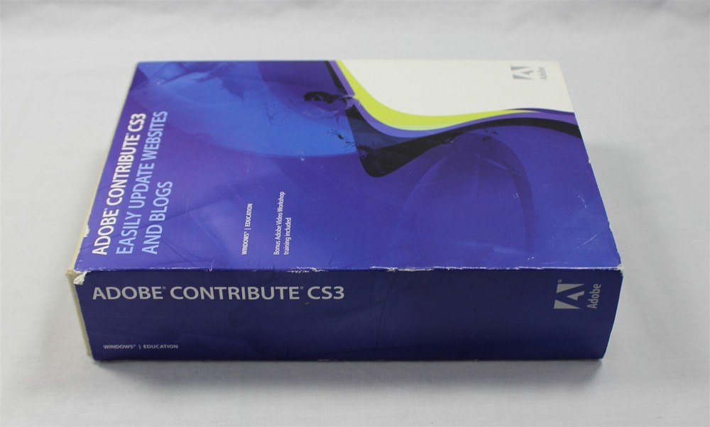Adobe Contribute CS3 Web Publishing Software (2007) Windows XP Vista Install Key