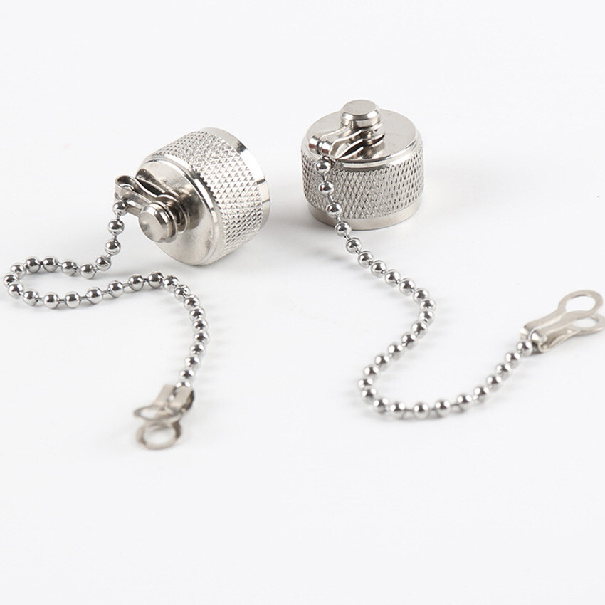 5Pcs Protective Cover Dust Cap Set For N Type Connector Adapter with Chain Ring