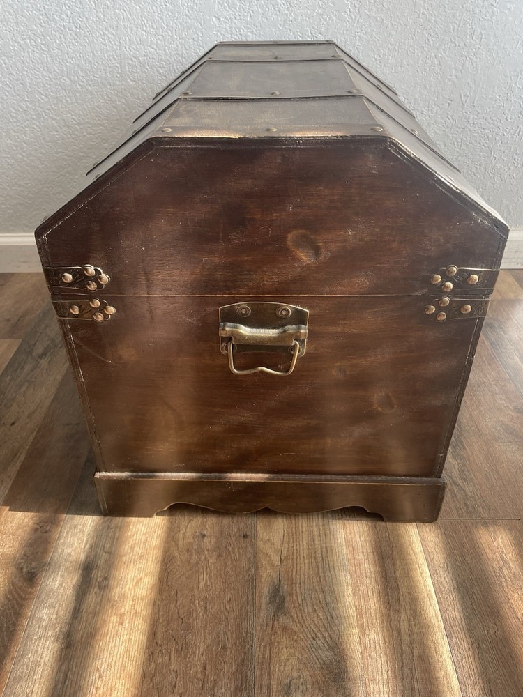 Antique Wooden Storage Chest Box