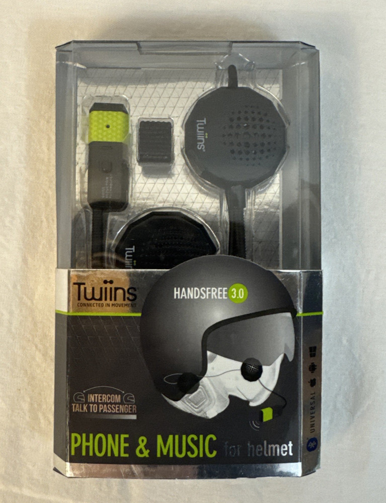 Twiins Hands Free 3.0 Intercom Bluetooth Headset for Helmet