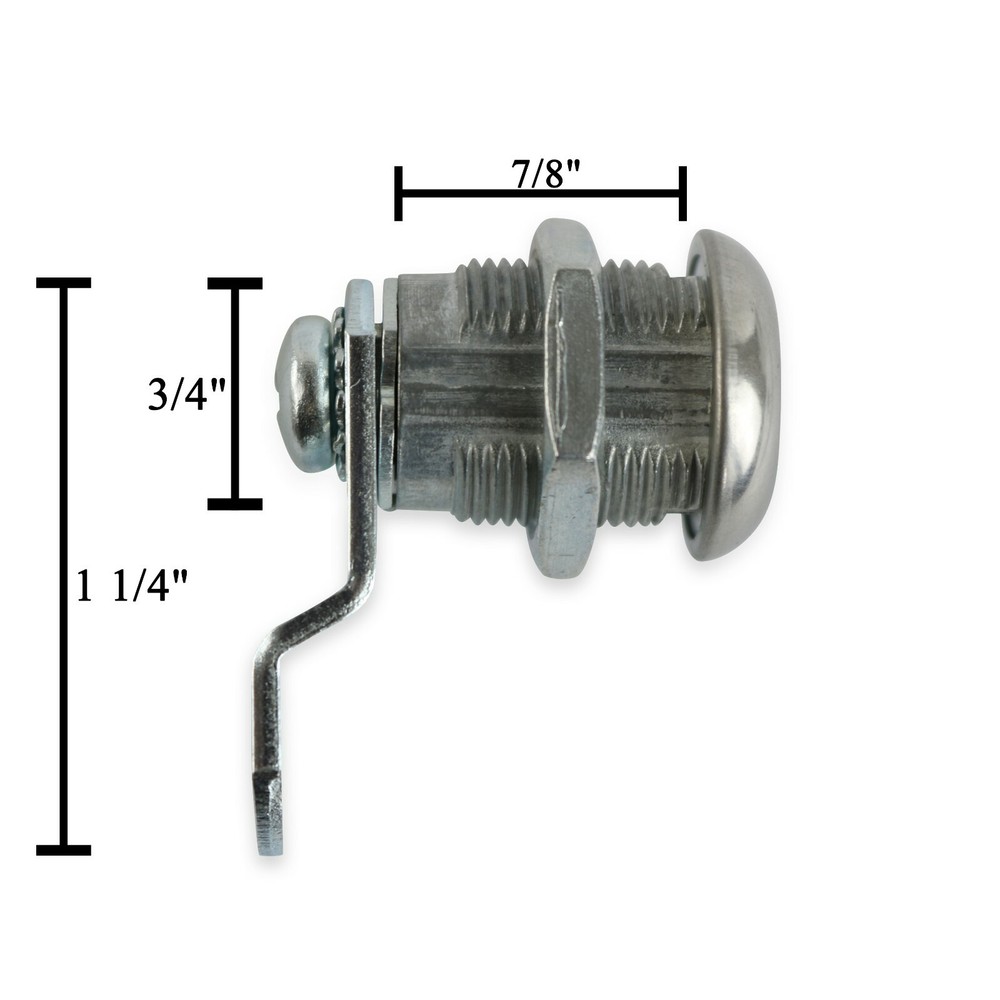 4Pack Rv Compartment Door Cam Lock Set 7/8 Inch Camper Trailer Motorhome Storage