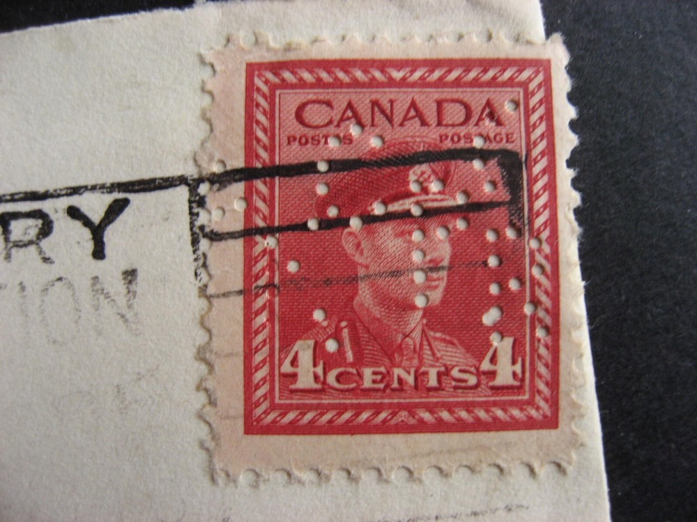 Canada perfin double CPR used on cover! Check it out!