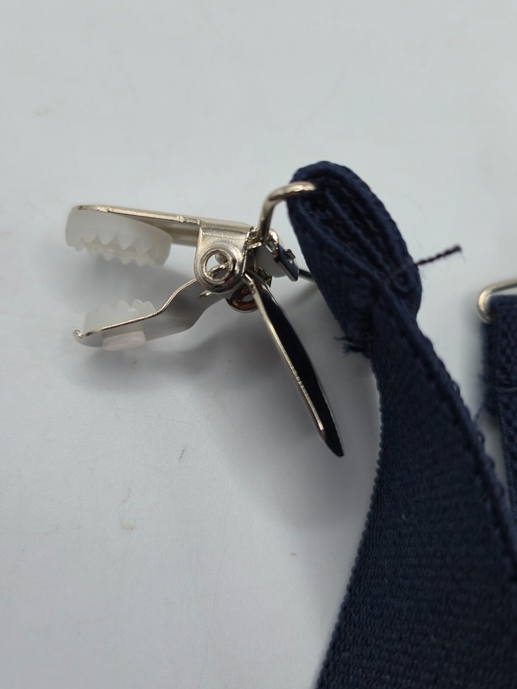 New Dockers Adjustable Elastic Solid Suspenders • Navy • Small-XLarge