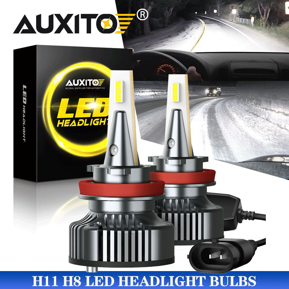 High Bright 2x H11 H8 LED Headlight Kit Low Beam Bulb Super Bright 6500K 16000LM