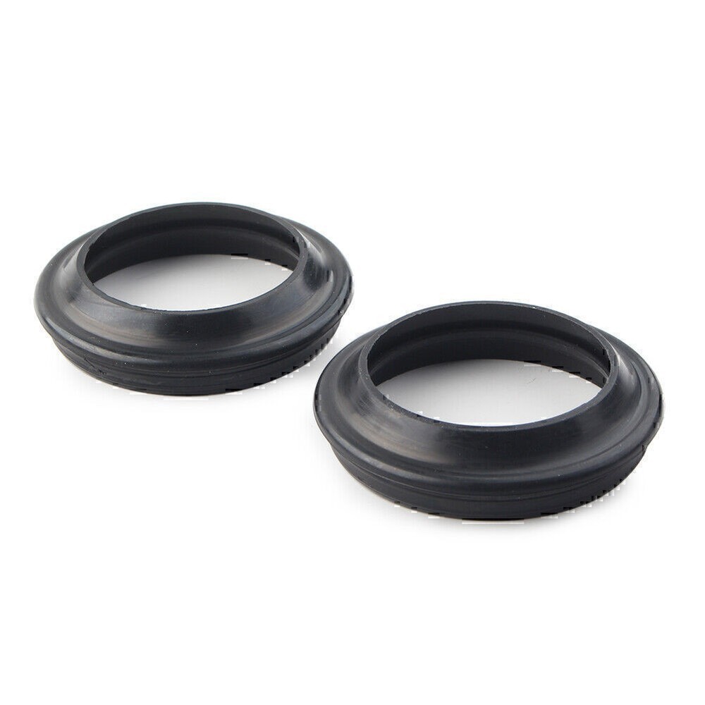 Motorcycle Front Fork Damper Shock Absorber Fork Dust Seals 2Pcs 39X52 MM Black