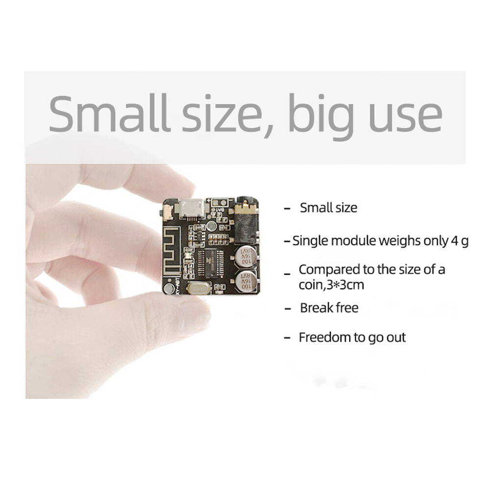Bluetooth 5.0 Audio Decoder Board MP3 Receiver Module APP Control 3.7-4.2V DC
