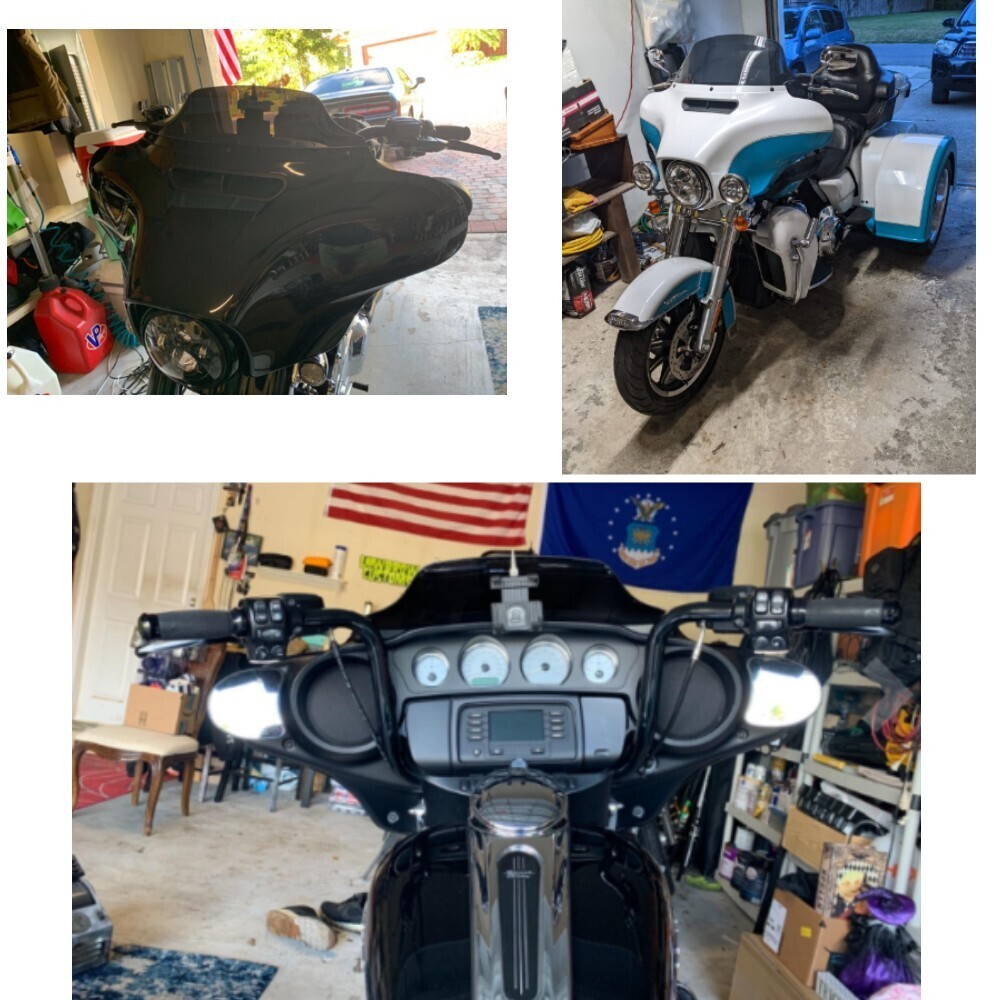 Black 10.5'' Windshield Windscreen For Harley Electra Glide Ultra Limited 2014+