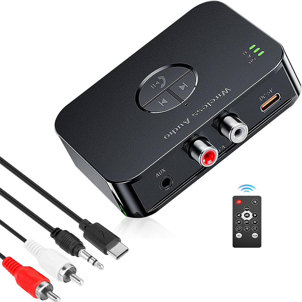 Bluetooth 5.4 Transmitter Receiver 3 IN 1 Wireless Audio 3.5mm Jack Aux Adapter