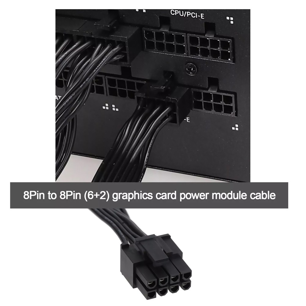 For Corsair PCI-E GPU Power Cable 8Pin to 6+2Pin Graphics Card Module Cable