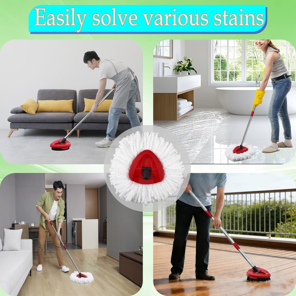 Spin Mop Heads Replacement for O-Cedar EasyWring Spin Mop Microfiber Refill, ...