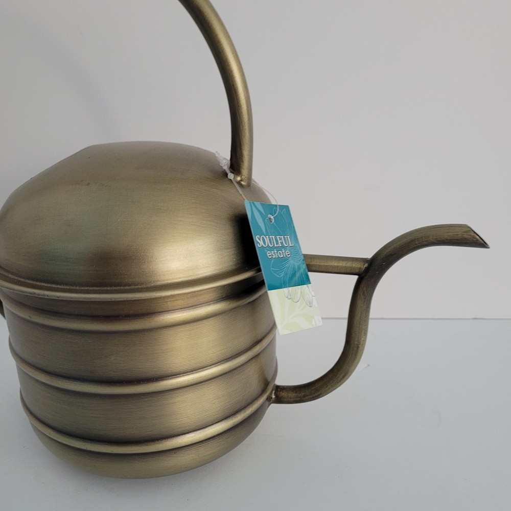 Brass Watering Can 9" H NEW