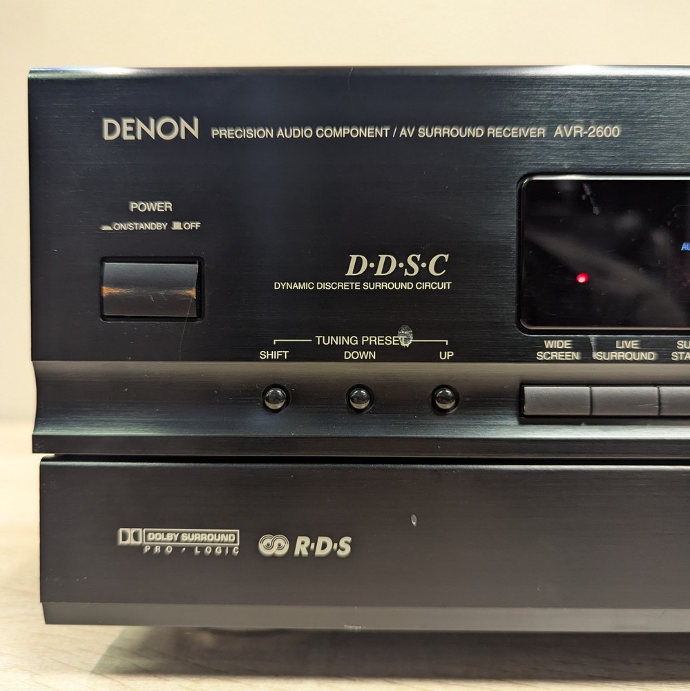Denon AVR-2600 AV Surround Receiver + Remote & Operating Instructions Bundle