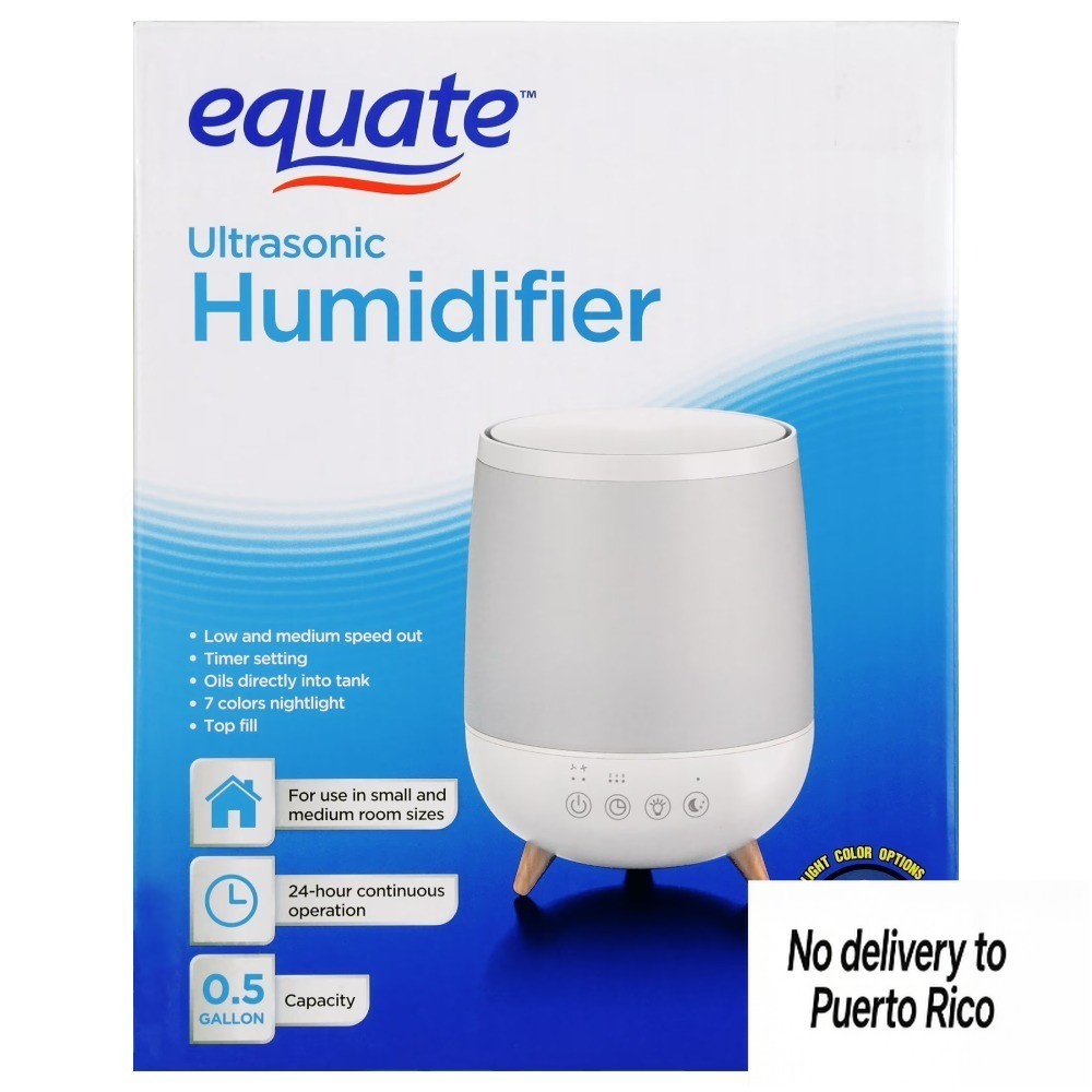 Ultrasonic Humidifier,Diffuser,Cool Mist,Visible Mist,Filter-Free,0.5Gallon