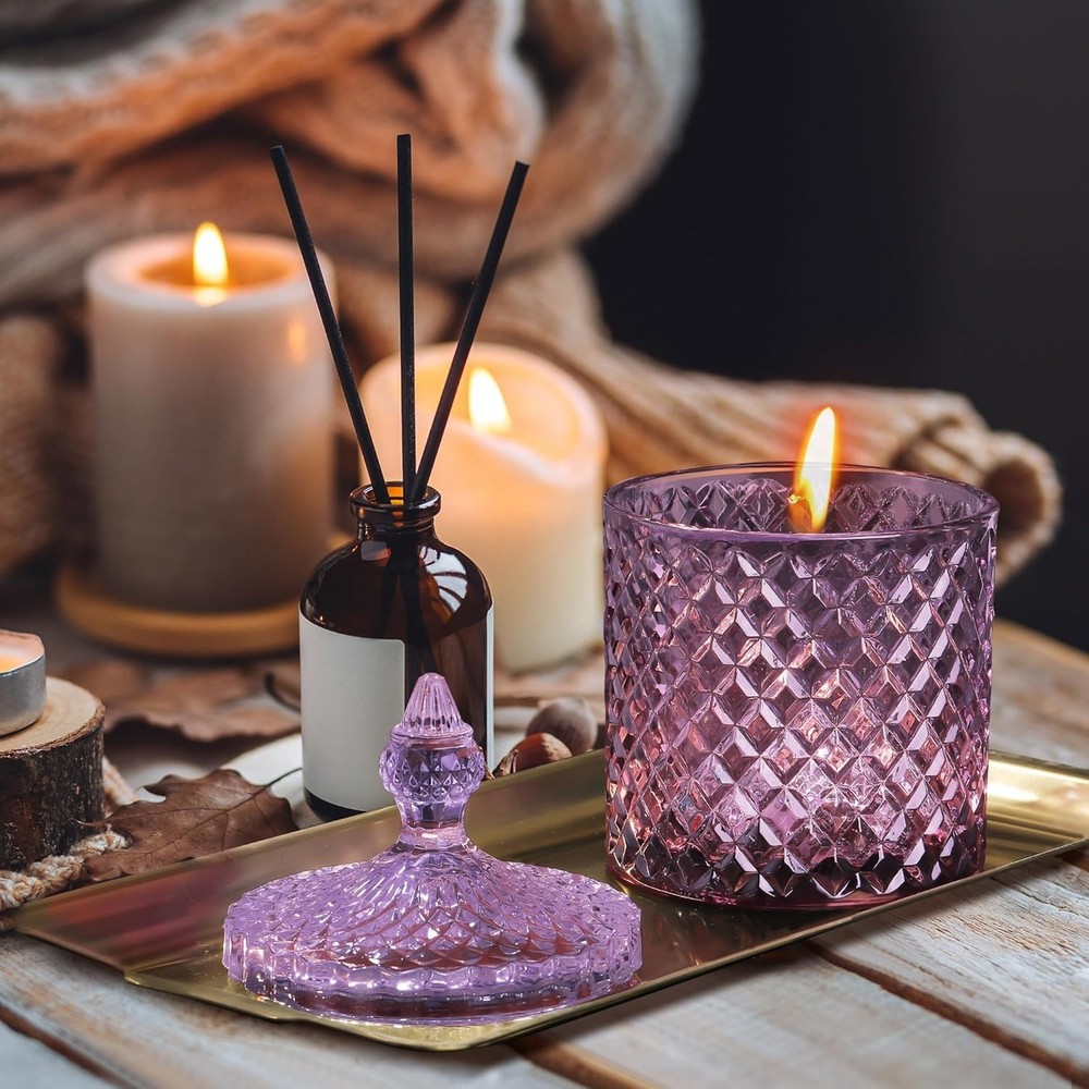 Dark Purple Glass Candy Jar - Kitchen Organizer