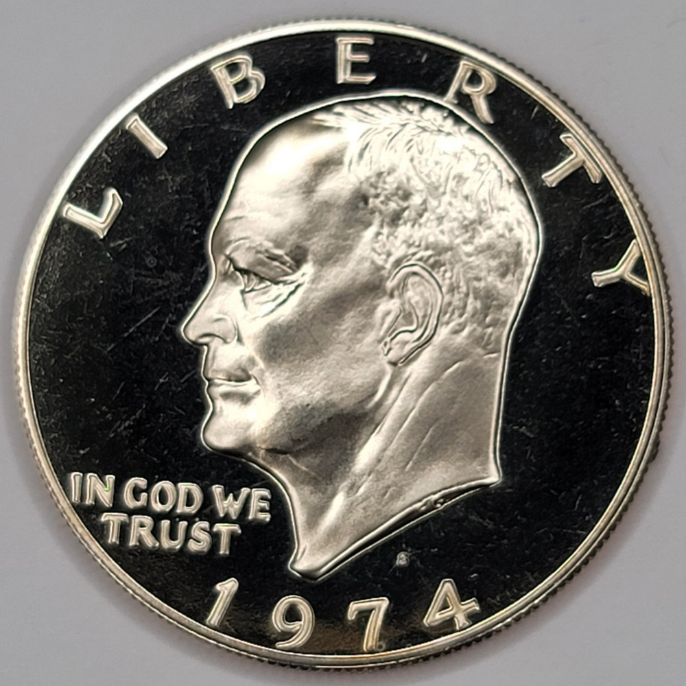 1974 S Proof DCAM Eisenhower Dollar - CN-Clad
