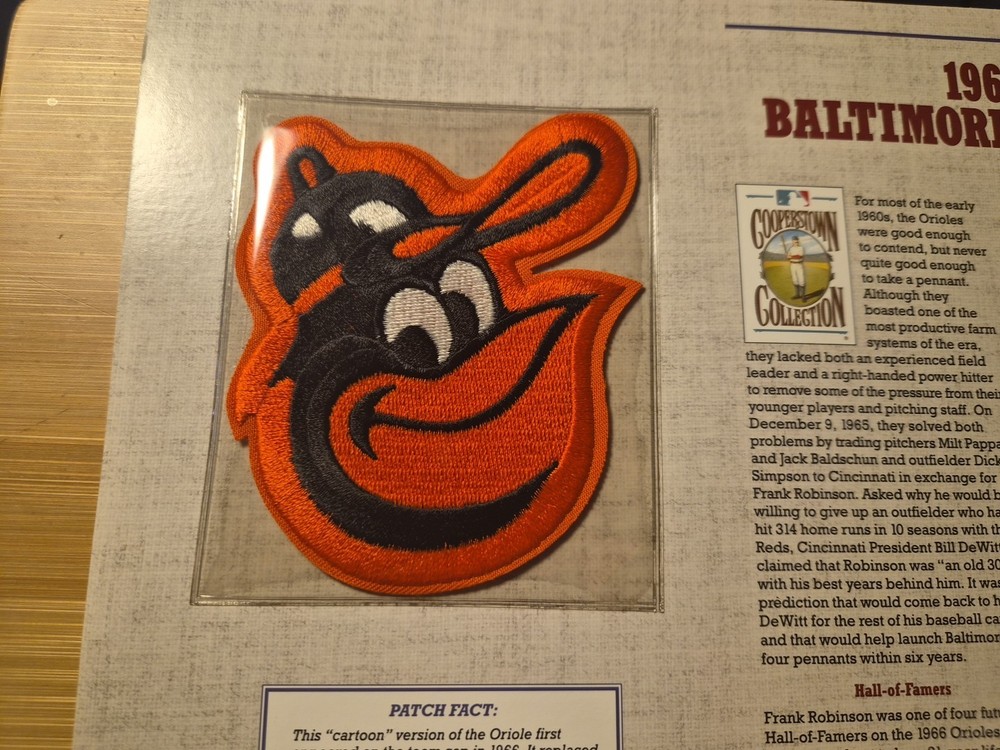 WILLABEE & WARD ORIOLES 1966 BALTIMORE PATCH COOPERSTOWN COLLECTION
