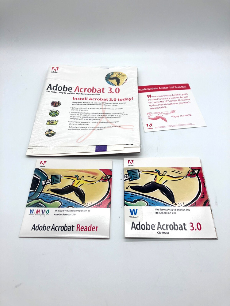 Adobe Acrobat 3.0 Version For Microsoft Windows Vintage
