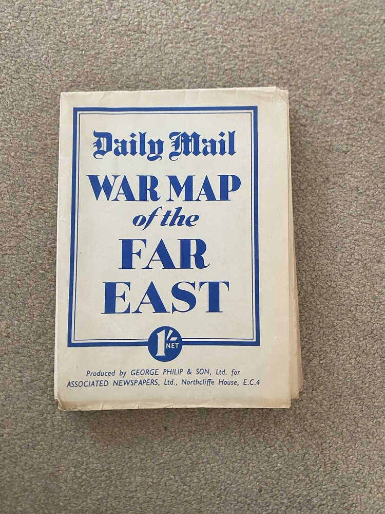 Daily Mail 1944 WW2 Far East War Map