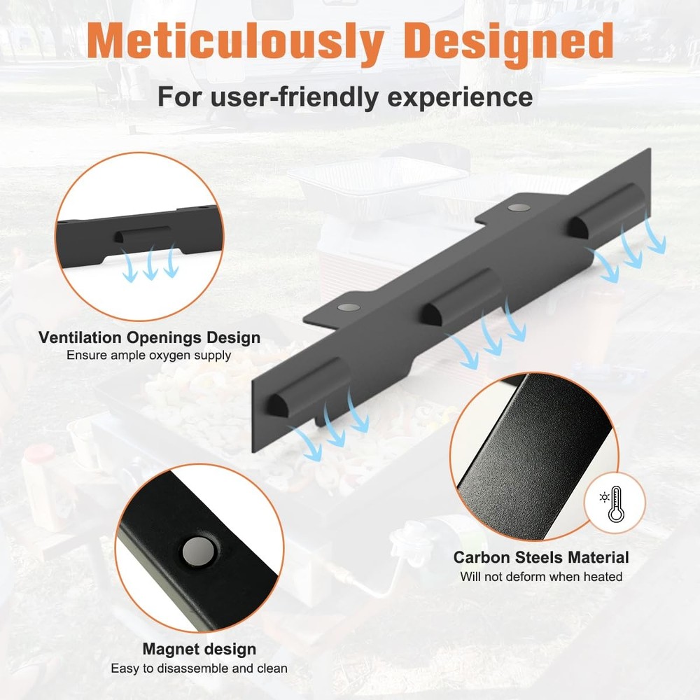 4 Pack 36 Inch Magnetic Griddle Wind Guards for Blackstone Griddle Accessories