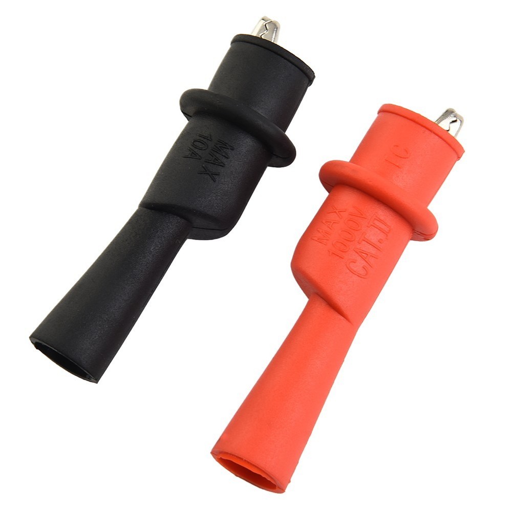 Accessories Clamp Measuring Tools 1Pair For Multi-Meter Tester Red+Black