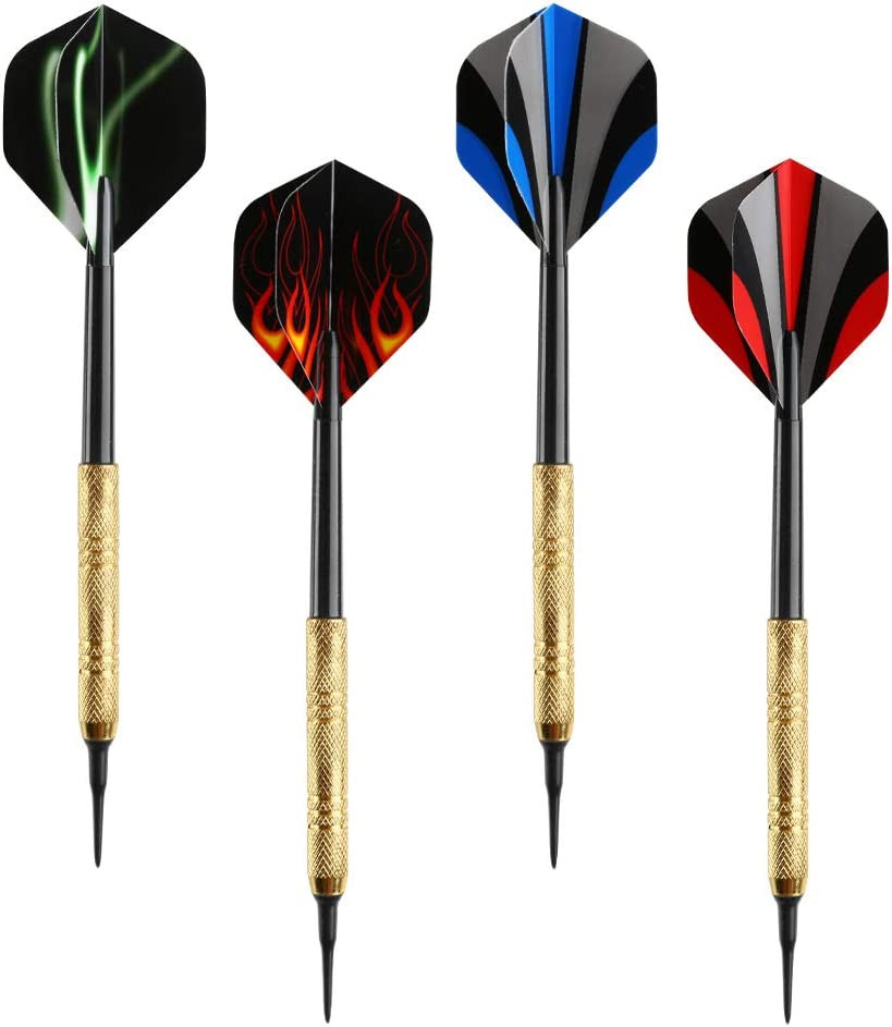 12 Pcs Soft Tip Darts Set 14g Plastic Tipped 36 Extra 2BA Replacement Tips