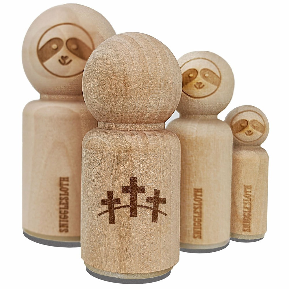Three Crosses Rubber Stamp for Stamping Crafting Planners