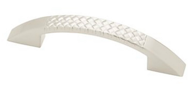 (12 Pack) 3-3/4" Contempo Basket Weave Pull Satin Nickel