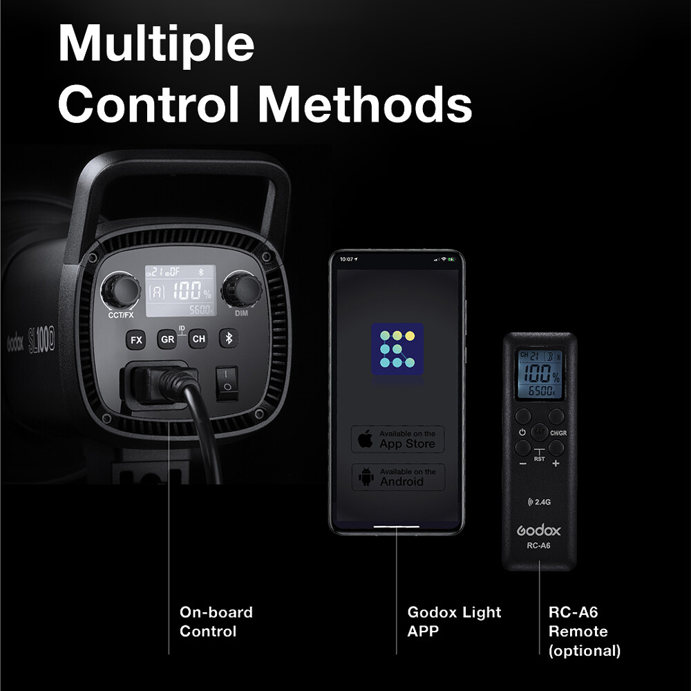 US Godox SL100D Bowens Daylight COB LED Video Continuous Light White Version