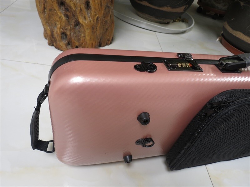 4/4 violin Case Carbon fiber Hard pink case Light Durable Password lock Strong