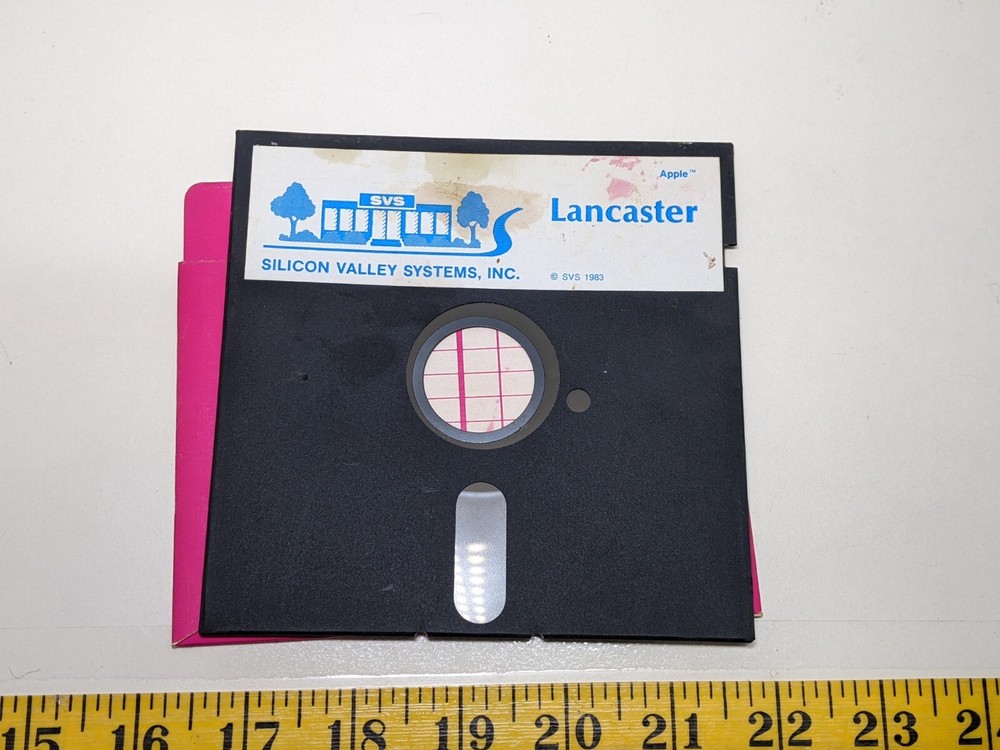 Apple II Lancaster Software Silicon Valley Systems 5.25 Floppy Disk Vintage SVS