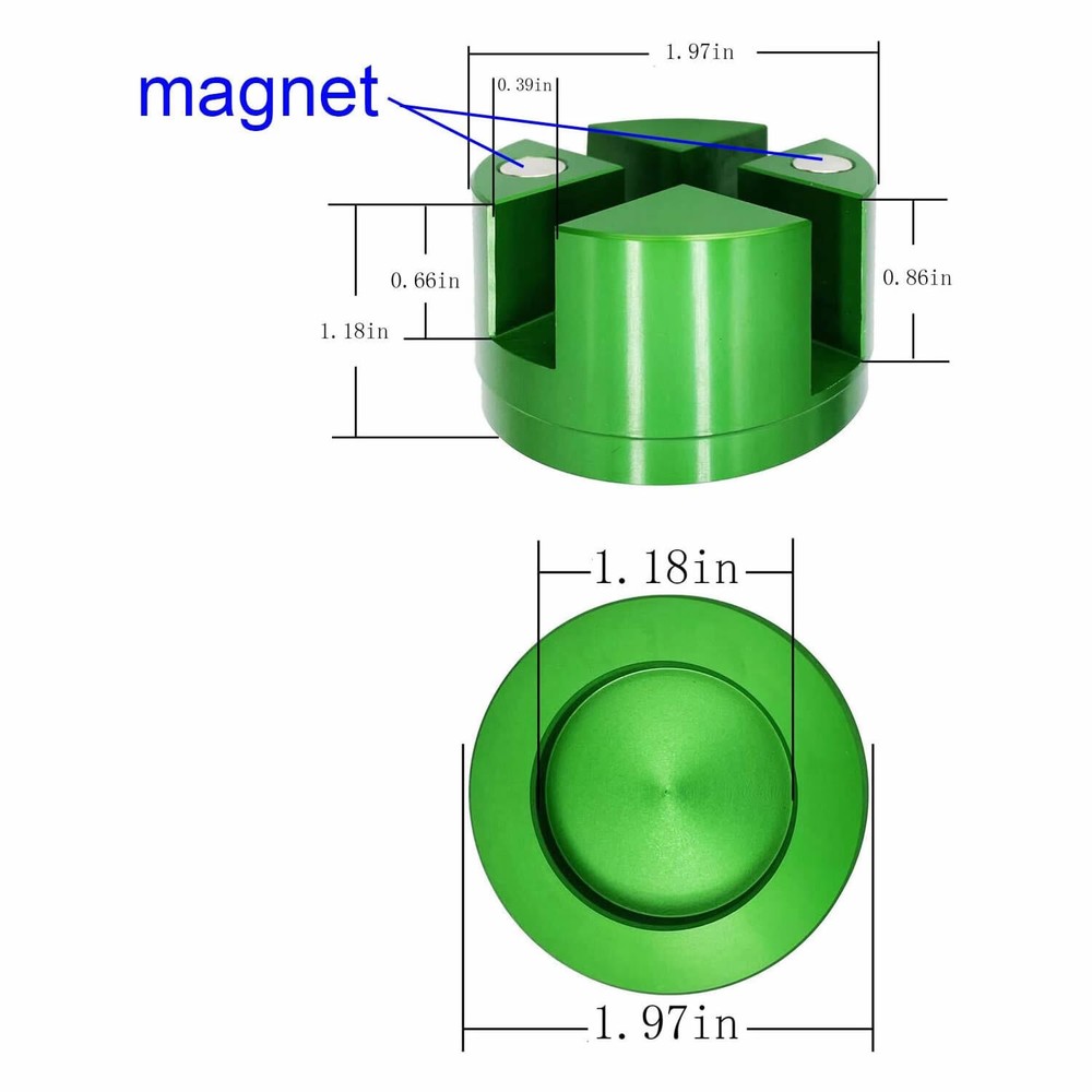 Jack Pad Slotted Bracket Frame Guide Rail Protector Vehicle Universal Green