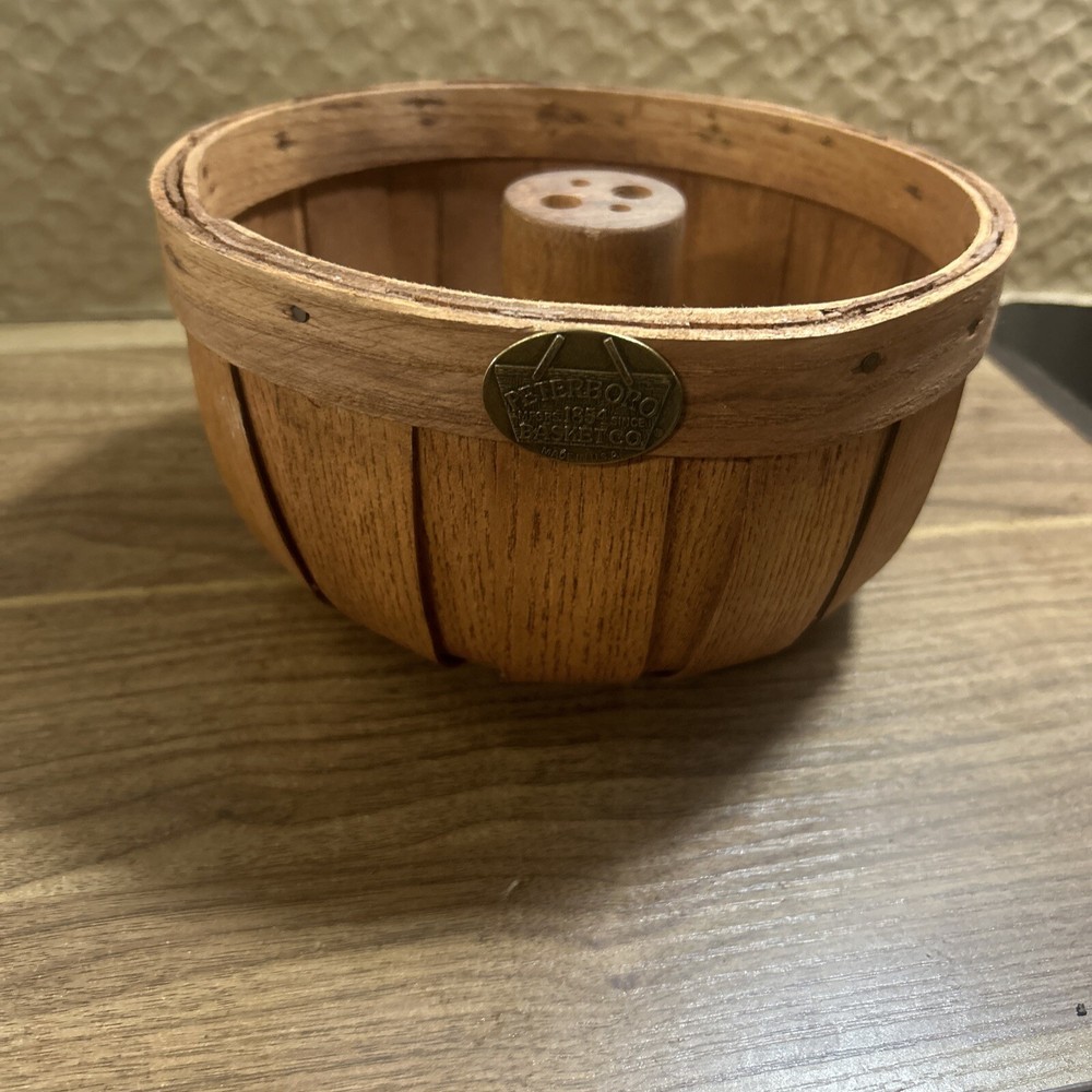 Peterboro Nut Fruit Basket Wood Wooden Bowl
