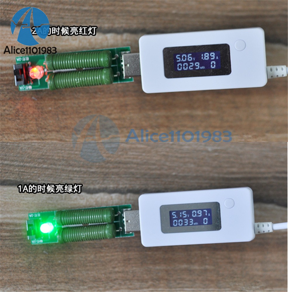 USB Load resistorPower Resistors Mobile Power Aging Resistance module 1A 2A