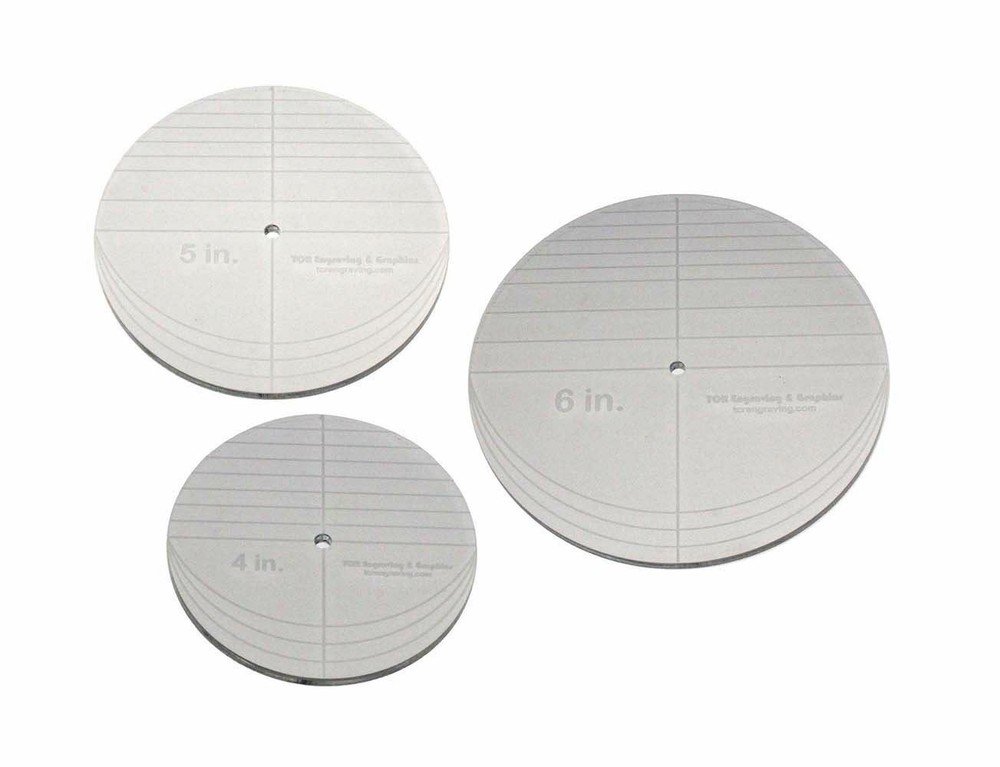3 Piece Circle Set - No Seam 4",5",6" ~ 1/4" Thick - Long Arm -Multi Use