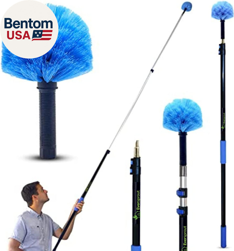 5-To-12Ft Telescoping Durable Duster with Extension Pole – Lightweight 3 Stage C