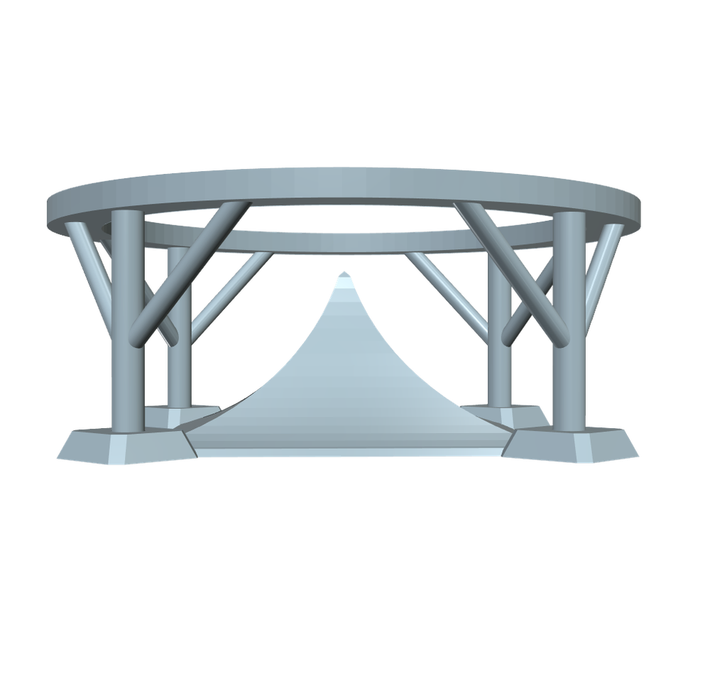 V-2 Rocket Launch Table Display Base 1/25th for BT-80 Tube