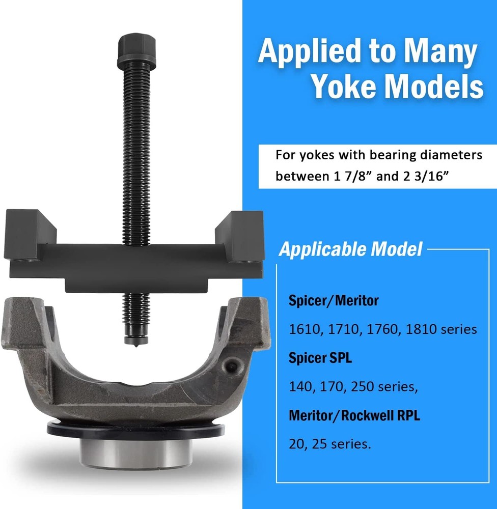 Replace 10803 Heavy-Duty Yoke Puller Remover Tool Kits Fits for Class 6-8 Trucks