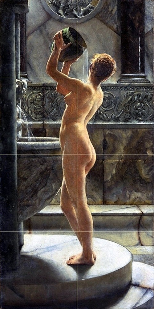 People Woman The Bath Tile Mural Kitchen Bathroom Wall Backsplash Marble Ceramic