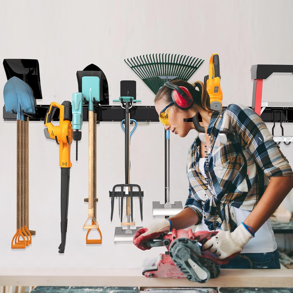 Garage Tool Storage Rack, Heavy Duty Garage Storage Organizer Rack System Wall M